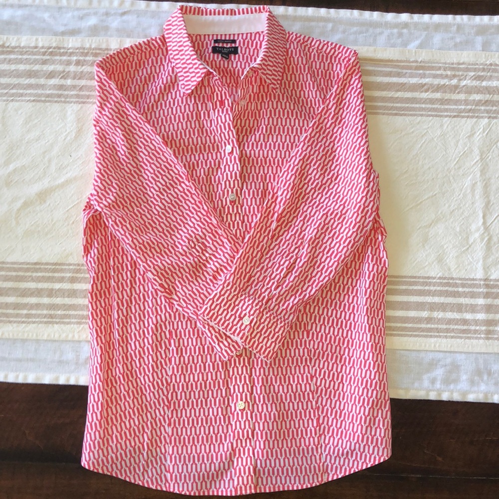 Beautiful Talbots Pink Wrinkle Resistant Blouse